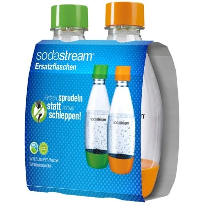 SodaStream PET-Flaschen 0,5 L 2er Set Grün Und Orange 1 SodaStream PET-Flaschen 0,5 L 2er Set Grün Und Orange