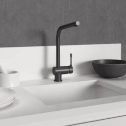 Ideal Standard Küchenarmatur Ceralook Hoher Auslauf Silk Black -Grohe Store 611292 3049 5