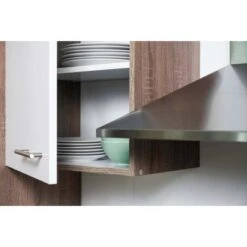 Respekta Küchenzeile Ohne E-Geräte 280 Cm Weiß Seidengl.-Eiche York -Grohe Store 7053788 4384 LBKB280EYW 08