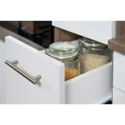 Respekta Küchenzeile Ohne E-Geräte 310 Cm Weiß Seidengl.-Eiche York -Grohe Store 7054026 4384 LBKB310EYW 09