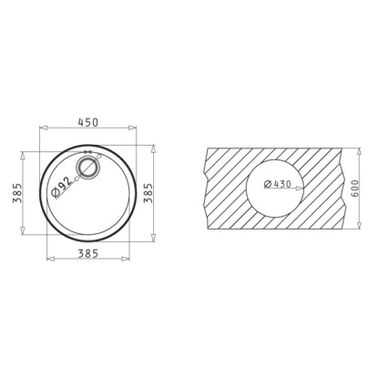 Pyramis Einbaubecken CR Rund 2 Pyramis Einbaubecken CR Rund – Bild 2