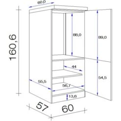 Flex-Well Exclusiv Kühlschrank-Einbauschrank Morena Mit Kühlschrank EEK: F -Grohe Store 756420 4051 5