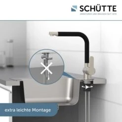 Schütte Spültischarmatur Rio Edelstahloptik Schwarz Matt 9 Schütte Spültischarmatur Rio Edelstahloptik Schwarz Matt -Grohe Store 766206 2759 04