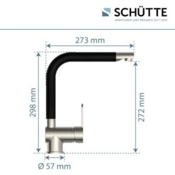 Schütte Spültischarmatur Rio Edelstahloptik Schwarz Matt 11 Schütte Spültischarmatur Rio Edelstahloptik Schwarz Matt -Grohe Store 766206 2759 06