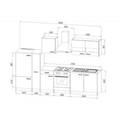 Respekta Küchenzeile KB300WWC 300 Cm Weiß -Grohe Store 7867 4384 neu KB300WWCG 04