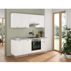 Marinelli Cucine Anastasia 195 Cm Weiß Mat-Eiche Grau -Grohe Store 806812157945 2675 02