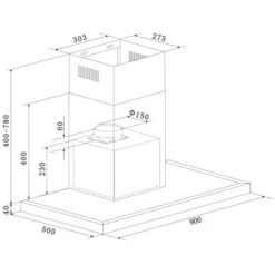 Respekta Backofen-Hauben Set EBDH-SET44090BS 90 Cm Black Steel -Grohe Store 825075 4384 CH44090BSA 04