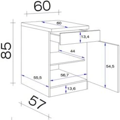 Flex-Well Exclusiv Unterschrank Capri 60 Cm Schwarz Matt-Endgrain Oak 7 Flex-Well Exclusiv Unterschrank Capri 60 Cm Schwarz Matt-Endgrain Oak -Grohe Store 84070278 4051 VM US60 28mm