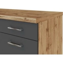 Held Möbel Küchenzeile Sorrento 210 Cm Anthrazit-Wotaneiche Ohne E-Geräte -Grohe Store 853268 11016600 13