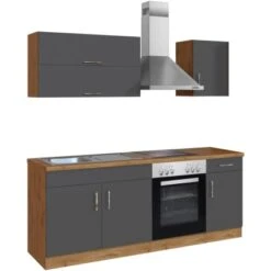 Held Möbel Küchenzeile Sorrento 210 Cm Anthrazit-Wotaneiche 19 Held Möbel Küchenzeile Sorrento 210 Cm Anthrazit-Wotaneiche -Grohe Store 853275 11016600 2