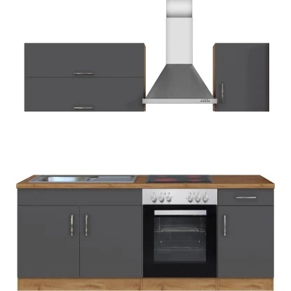 Held Möbel Küchenzeile Sorrento 210 Cm Anthrazit-Wotaneiche 4 Held Möbel Küchenzeile Sorrento 210 Cm Anthrazit-Wotaneiche – Bild 4