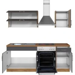 Held Möbel Küchenzeile Sorrento 210 Cm Anthrazit-Wotaneiche 21 Held Möbel Küchenzeile Sorrento 210 Cm Anthrazit-Wotaneiche -Grohe Store 853275 11016600 4