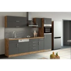 Held Möbel Hängeschrank Sorrento BxHxT 40 X 57 X 34 Cm Anthrazit-Wotaneiche -Grohe Store 853726 11016600 11
