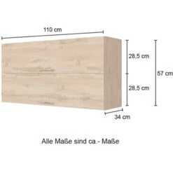 Held Möbel Klapphängeschrank Sorrento BxHxT 110 X 57 X 34 Cm Weiß-Wotaneiche -Grohe Store 853749 11016600 4