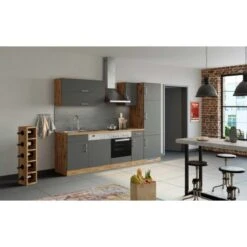 Held Möbel Klapphängeschrank Sorrento B110 X H57 X T34 Cm Anthrazit-Wotaneiche -Grohe Store 853750 11016600 10