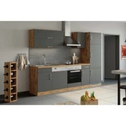 Held Möbel Klapphängeschrank Sorrento B110 X H57 X T34 Cm Anthrazit-Wotaneiche -Grohe Store 853750 11016600 11