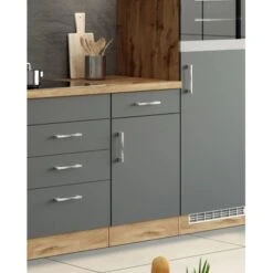 Held Möbel Unterschrank Sorrento 50 X 85 X 60 Cm Tür Schub. + EL-B. Anth.-Wotan. -Grohe Store 853761 11016600 12