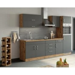 Held Möbel Unterschrank Sorrento 50 X 85 X 60 Cm Tür Schub. + EL-B. Anth.-Wotan. -Grohe Store 853761 11016600 14