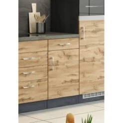 Held Möbel Unterschrank Sorrento 50 X 85 X 60 Cm Tür Schub. + EL-B. Wotan.-Graf. -Grohe Store 853764 11016600 12