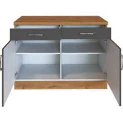 Held Möbel Unterschrank Sorrento 100x85x60 Cm 2 Schub. 1 EL-B. Anthr.-Wotan. -Grohe Store 853799 11016600 3