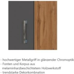 Held Möbel Unterschrank Sorrento 100x85x60 Cm 2 Schub. 1 EL-B. Anthr.-Wotan. -Grohe Store 853799 11016600 5