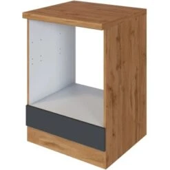 Held Möbel Herdumbau Sorrento 60 X 85 X 60 Cm Nische F. Ofen Anthr.-Wotaneiche