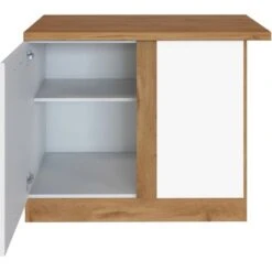 Held Möbel Eckunterschrank Sorrento 110 X 85 X 60 Cm Tür + EL-Boden Weiß-W.eich. -Grohe Store 853843 11016600 3