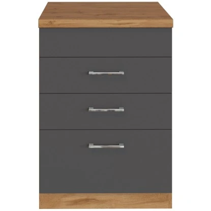 Held Möbel Kochfeldumbauschrank Sorrento 60 X 85 X 60 Cm 2 SK 1 AZ Anthr.-Wotan. 2 Held Möbel Kochfeldumbauschrank Sorrento 60 X 85 X 60 Cm 2 SK 1 AZ Anthr.-Wotan. – Bild 2