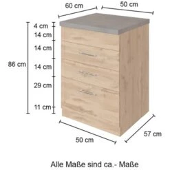 Held Möbel Kochfeldumbauschrank Sorrento 60 X 85 X 60 Cm 2 SK 1 AZ Anthr.-Wotan. 15 Held Möbel Kochfeldumbauschrank Sorrento 60 X 85 X 60 Cm 2 SK 1 AZ Anthr.-Wotan. -Grohe Store 853848 11016600 4