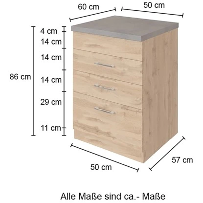 Held Möbel Kochfeldumbauschrank Sorrento 60 X 85 X 60 Cm 2 SK 1 AZ Wotan.-Graf. 4 Held Möbel Kochfeldumbauschrank Sorrento 60 X 85 X 60 Cm 2 SK 1 AZ Wotan.-Graf. – Bild 4