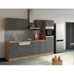 Held Möbel Ofen-Kühlschrankumbau Sorrento B60x H200x T60 Cm Anthraz.-Wotaneiche -Grohe Store 853871 11016600 10