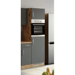 Held Möbel Ofen-Kühlschrankumbau Sorrento B60x H200x T60 Cm Anthraz.-Wotaneiche -Grohe Store 853871 11016600 6