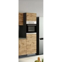 Held Möbel Ofen-Kühlschrankumbau Sorrento B60 X H200 X T60 Cm Wotaneiche-Grafit -Grohe Store 853877 11016600 10