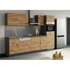 Held Möbel Ofen-Kühlschrankumbau Sorrento B60 X H200 X T60 Cm Wotaneiche-Grafit -Grohe Store 853877 11016600 9