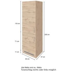 Held Möbel Kühl-Gefrierschrankumbau Sorrento B60 X H200 X T60 Cm Weiß-Wotanei. -Grohe Store 853878 11016600 4