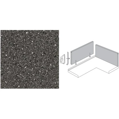 Küchenrückwand 296 Cm X 58,5 Cm Stein Schwarz-Blau Steindekor (ST 12) 2 Küchenrückwand 296 Cm X 58,5 Cm Stein Schwarz-Blau Steindekor (ST 12) – Bild 2