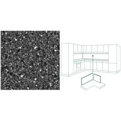 Küchenrückwand 296 Cm X 58,5 Cm Stein Schwarz-Blau Steindekor (ST 12) 7 Küchenrückwand 296 Cm X 58,5 Cm Stein Schwarz-Blau Steindekor (ST 12) -Grohe Store 854816 picture 1