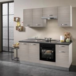 Marinelli Cucine Küchenzeile Bea 195 Cm Holzoptik - Weiß -Grohe Store 8783516 2657 3