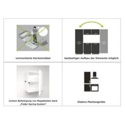 Marinelli Cucine Küchenzeile Bea 195 Cm Holzoptik - Weiß -Grohe Store 8783516 2657 Bozza7