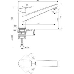 Ideal Standard Küchenarmatur Ceraplan Chrom -Grohe Store 887477 3049 6