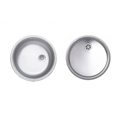 Rundbecken-Set Edelstahl Mit Korb Und Brett 3 Rundbecken-Set Edelstahl Mit Korb Und Brett – Bild 3