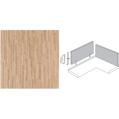 Küchenrückwand 296 Cm X 58,5 Cm Feinstab Butcherblock Hell (WS372 FB) 2 Küchenrückwand 296 Cm X 58,5 Cm Feinstab Butcherblock Hell (WS372 FB) – Bild 2