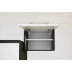 Respekta Premium Inselküche 280 Cm Grau Hochglanz-Eiche Grau 22 Respekta Premium Inselküche 280 Cm Grau Hochglanz-Eiche Grau -Grohe Store EWC Oberschrank50cmgeffnet