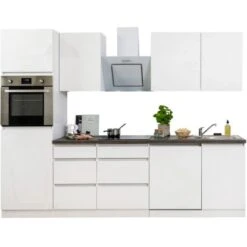 Respekta Premium Küchenzeile 280 Cm Grifflos Weiß Hochglanz -Grohe Store GLRP280HWW Kuechenzeile 04