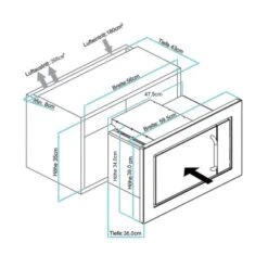 Respekta Einbau-Mikrowelle MW 800 Edelstahl Mit Grill-Funktion 800 W -Grohe Store a einbaumikrowelle mw800 3