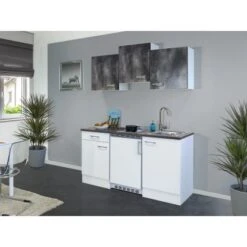 Flex-Well Classic Singleküche Lucca 150 Cm Weiß-Caledonia