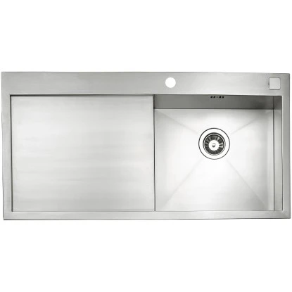 OBI Einbauspüle Quadra Basic 100 Edelstahl Eckig 1 OBI Einbauspüle Quadra Basic 100 Edelstahl Eckig